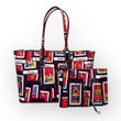 CHRISTIAN LOUBOUTIN  Cabata Small Tarot Patent Spiked TOTE Bag