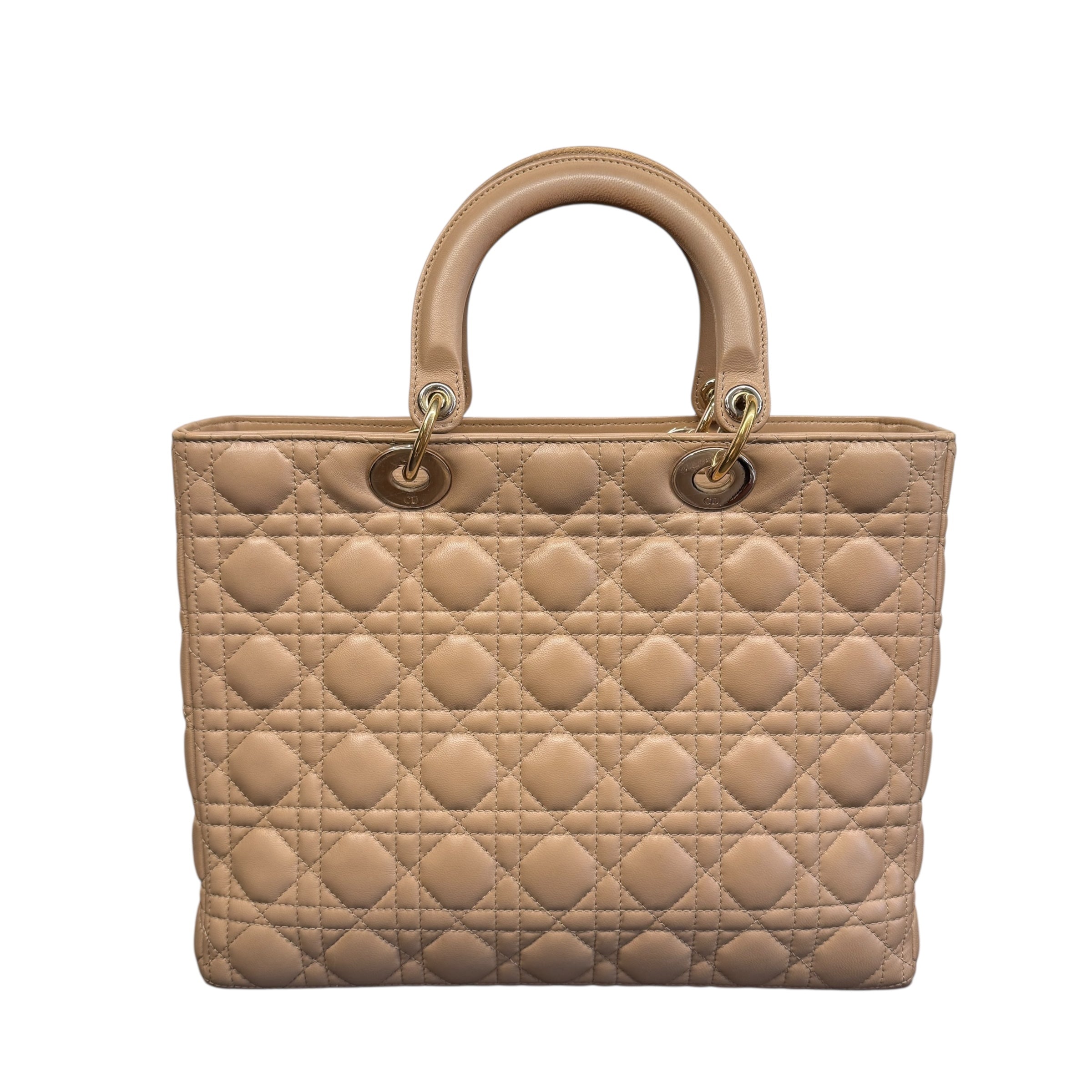 Dior Lady Dior Cannage Leather Tote Bag