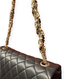 Chanel Quilted  Medium Flap Bag with Pearl-Embellished Chain