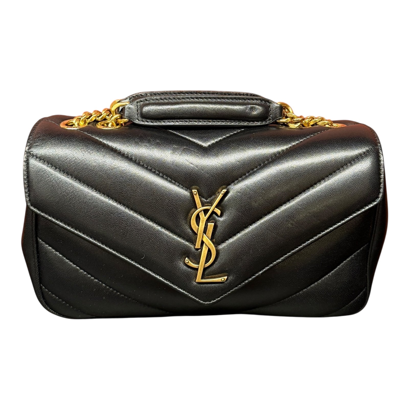 Saint Laurent LouLou Small Chevron-Quilted Bag
